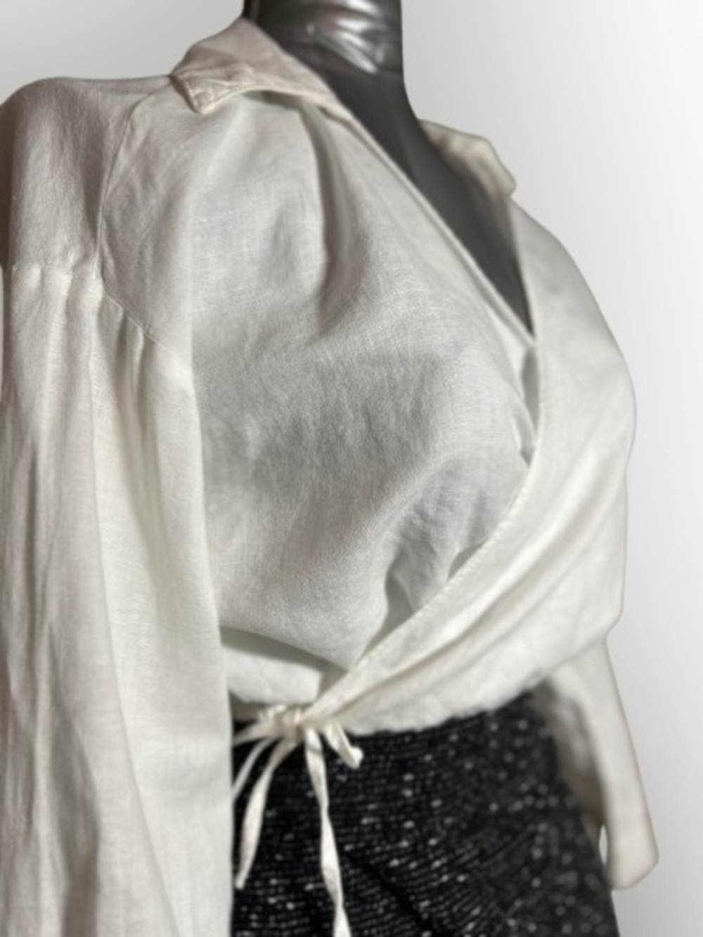 Zara White Linen-Blend Button Shirt